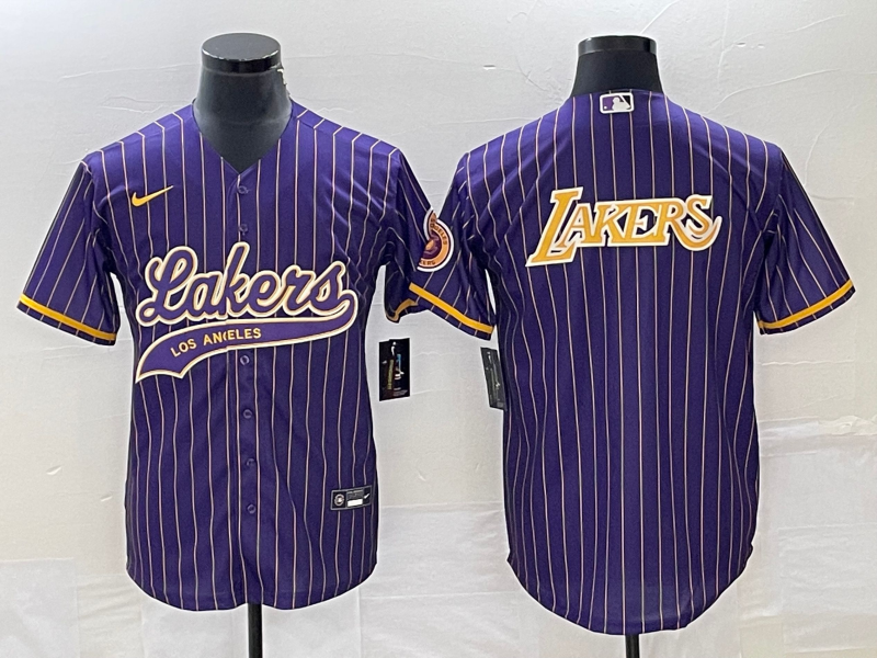Nike 2023 Men Los Angeles Lakers Blank purple NBA Jersey style 4->los angeles lakers->NBA Jersey